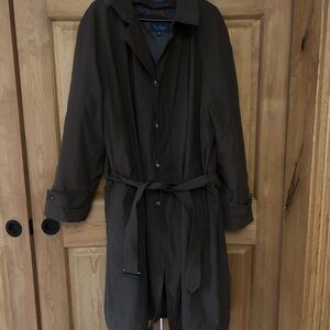 Turnbury Men’s Brown Trench Coat 46R Zip Out Liner Belted Rain Dark Academia Mac
